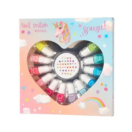 Coffret avec 12 vernis + autocollants