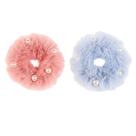 Set de 2 chouchous - Tessel - Rose et Bleu