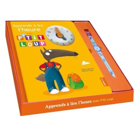 Apprends à lire l'heure avec P'tit Loup - Coffret avec 1 montre