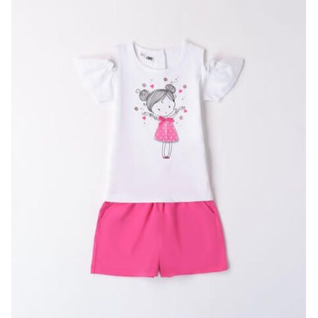 Ensemble T-shirt + Short - Rose