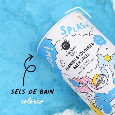 Sels de bain colorés et moussants - Bleu