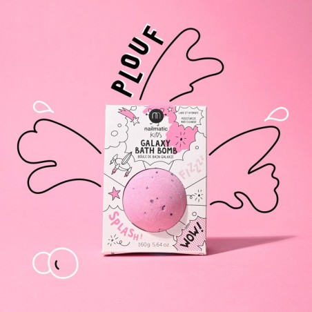 Boule de bain Galaxie - Rose & points violets