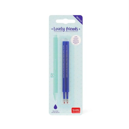 Set de 2 recharges pour stylo gel Lovely Friends - Bleu