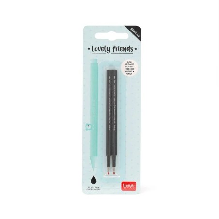 Set de 2 recharges pour stylo gel Lovely Friends - Noir