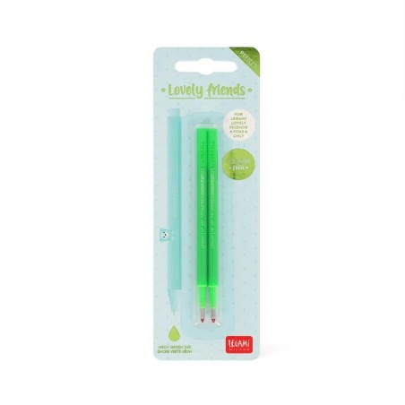 Set de 2 recharges pour stylo gel Lovely Friends - Neon vert