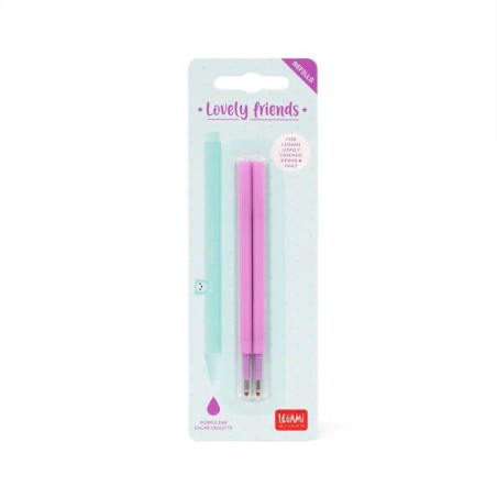 Set de 2 recharges pour stylo gel Lovely Friends - Bleu