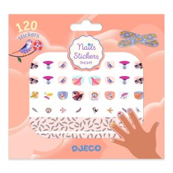 120 Stickers ongles - Plumes