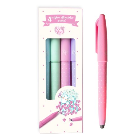 4 stylos effaçables - Pastel