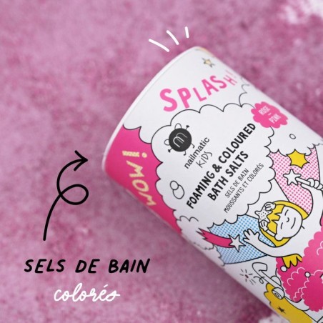 Sels de bain colorés et moussants - Rose