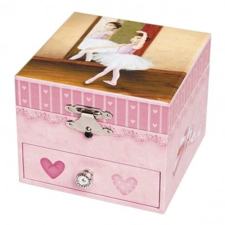 La petite boite à bijoux musicale - Rose figurine ballerine