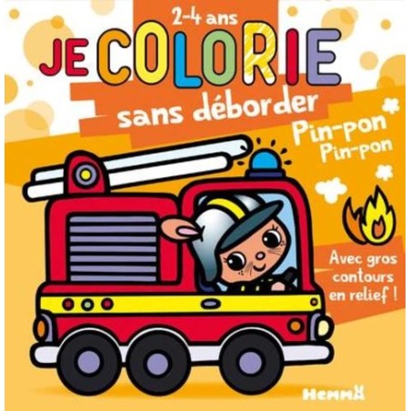 Je colorie sans déborder - Pin pon