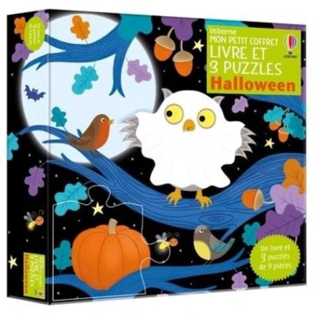 Livre et 3 puzzles Halloween