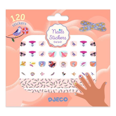 120 Stickers ongles - Plumes