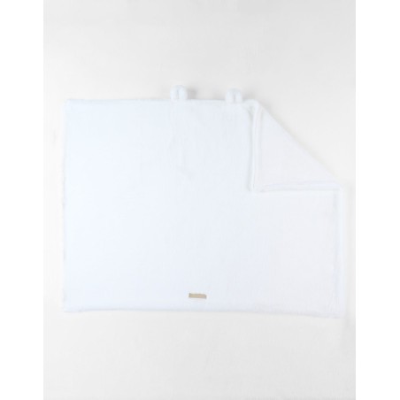 Couverture longs poils - 75x100 cm - Blanc