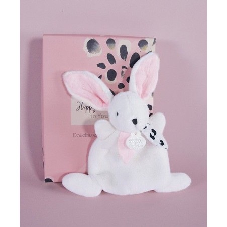 Coffret mini doudou - Lapin Rose