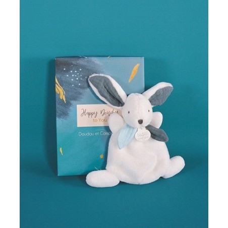 Coffret mini doudou - Lapin Bleu