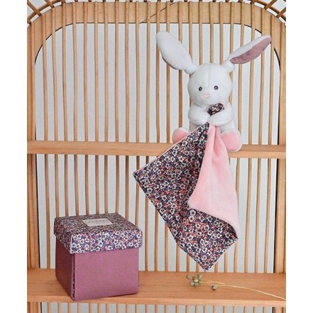 Doudou pantin - Lapin rose