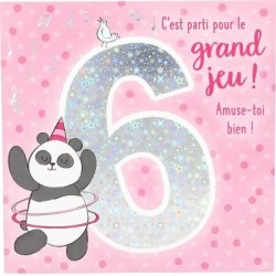 Carte musicale - 6 ans - Rose