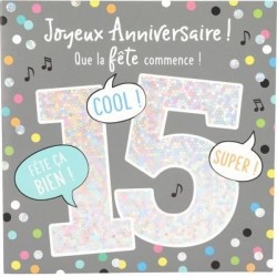 Carte musicale - 15 ans