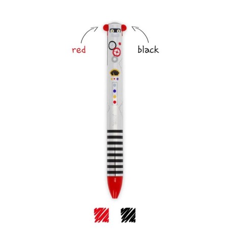 Bic click & clack 2 couleurs (Rouge-Noir) - Robot