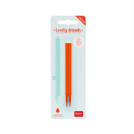 Set de 2 recharges pour stylo gel Lovely Friends - Orange