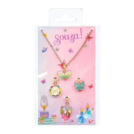 Set cadeau Papillon, collier + 3 pendentifs