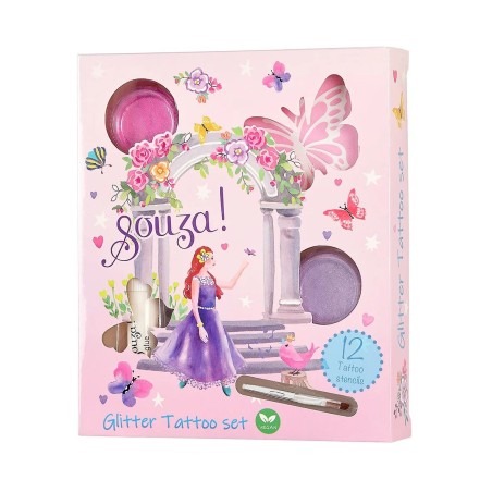 Set tatouages glitter Princesse