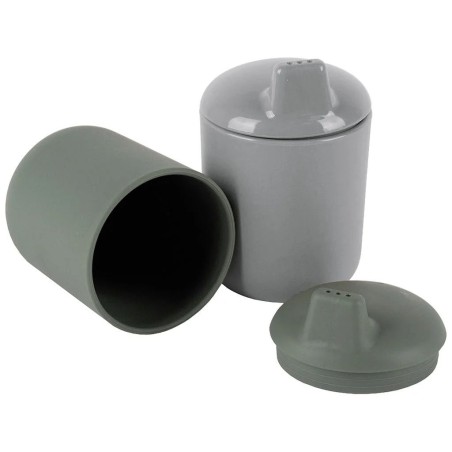 Pack de 2 tasses à bec - Gris/vert