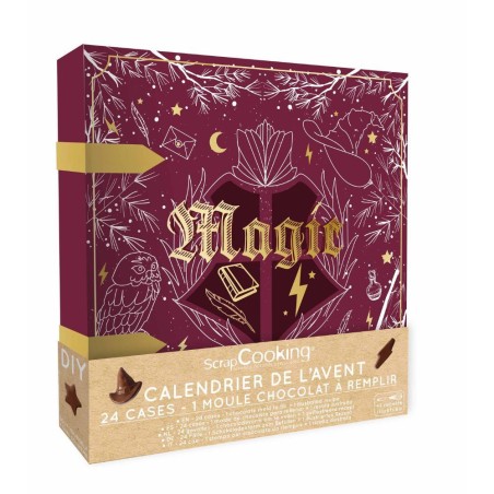 Calendrier de l'avent 24 chocolats à remplir + 1 recette - Sorcier