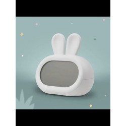 Réveil lapin - Blanc oval